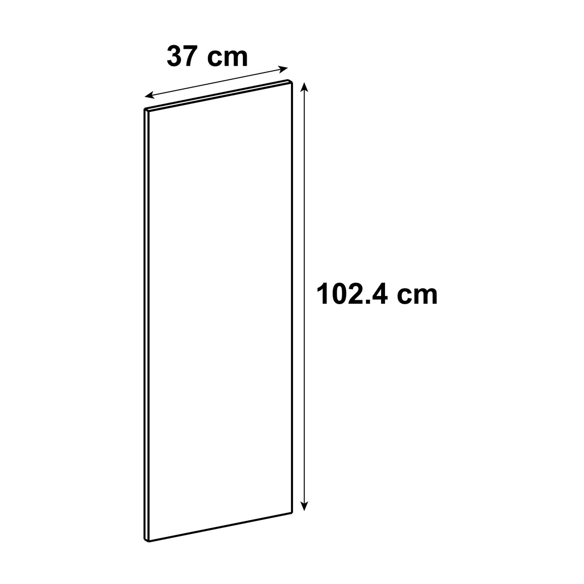 Costado para mueble de cocina atenas nocce oscuro h 102.4 x l 37 cm
