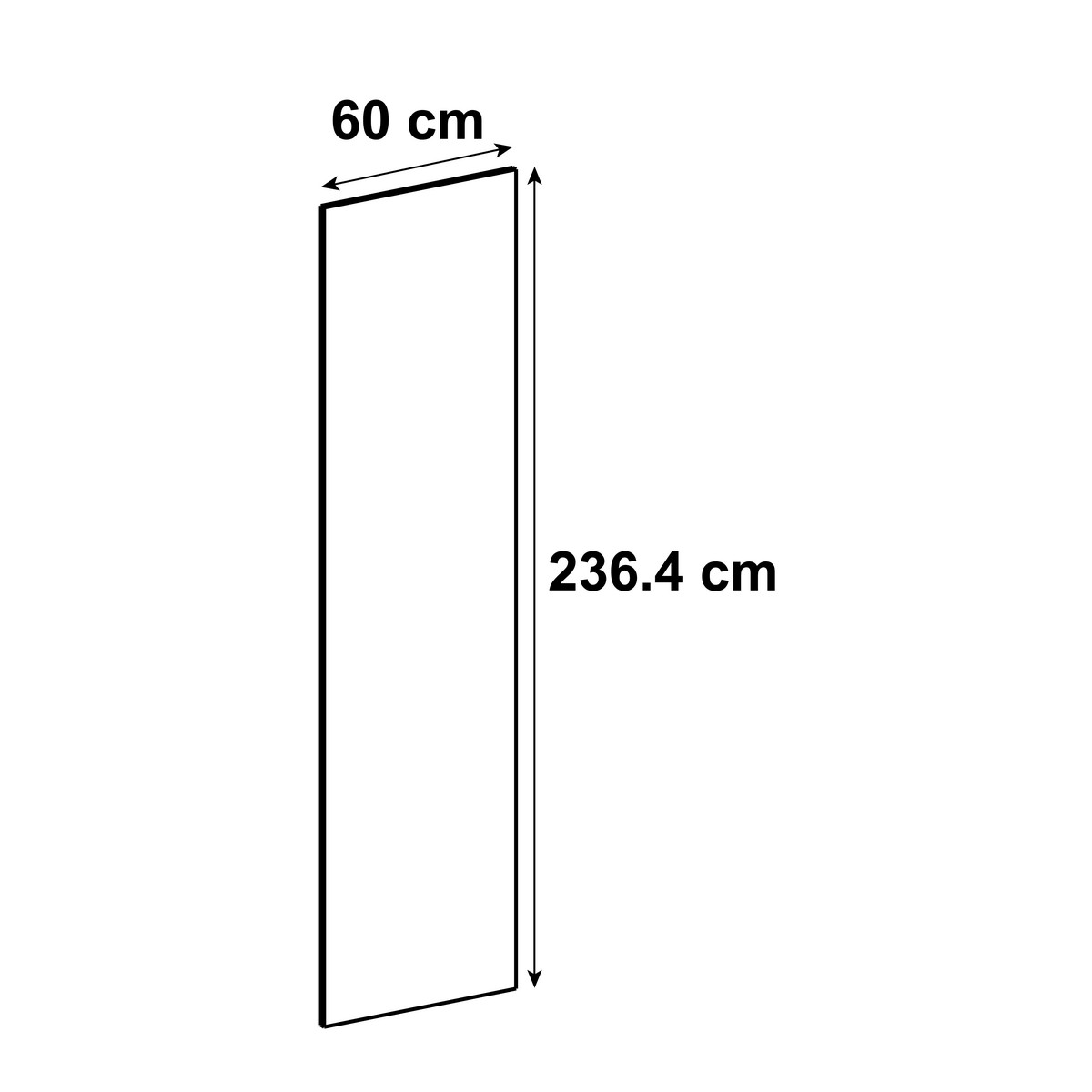 Costado para mueble de cocina Tokyo blanco mate new H 236.4 x L 60 cm - 2