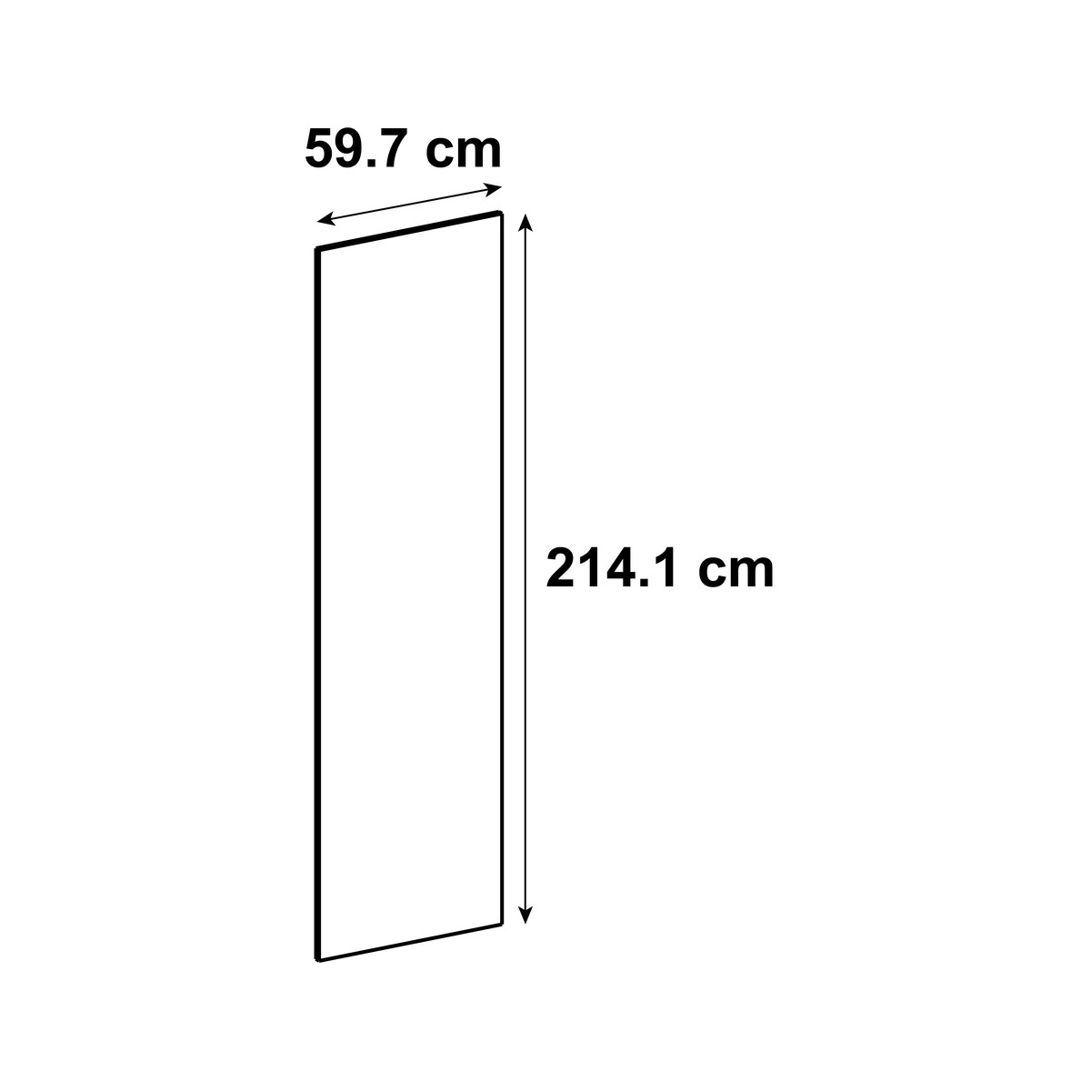 Porte de cuisine DELINIA ID Oxford ivoire mat H.214.1 x l.59.7 cm - 7
