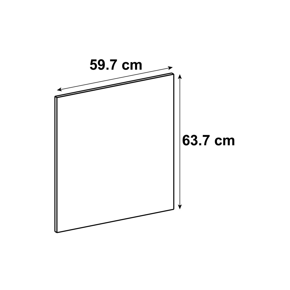 Porte de cuisine Venise brique mat H.63.7 x l.59.7 cm - 3