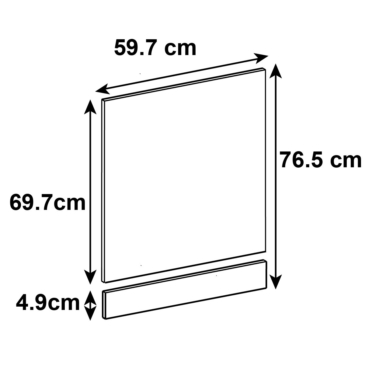 Kit porta para máquina lavar louça Delinia Tokyo 60X77 cm branco brilho - 4
