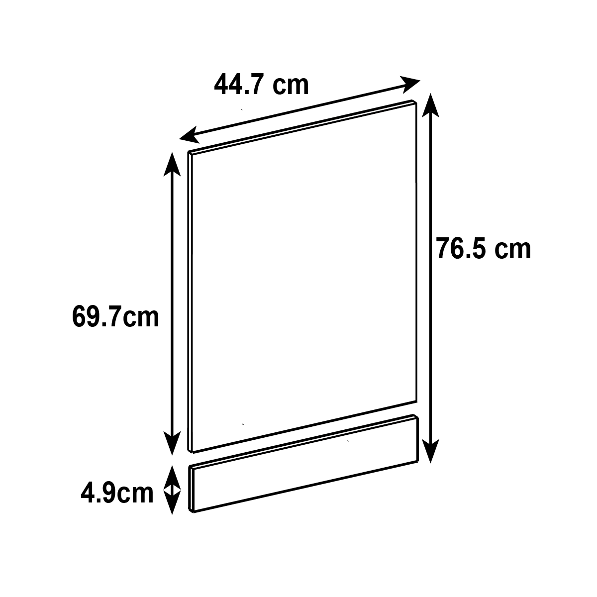 Porte de lave-vaisselle DELINIA ID Sevilla blanc brillant H.76.1 x l.44.7 cm - 7