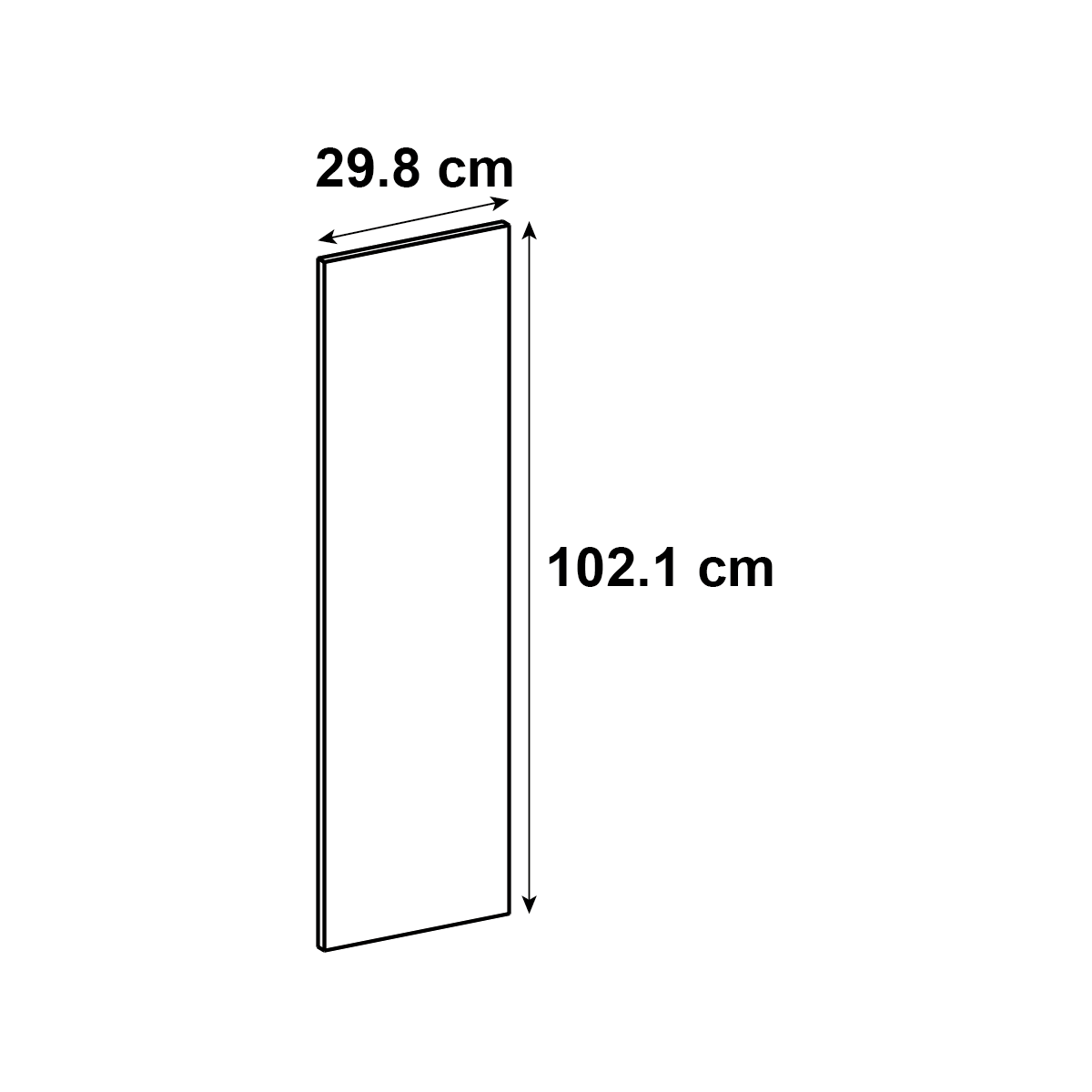 Joue Oxford blanc mat H.214.4 x l.59.7 cm - 5