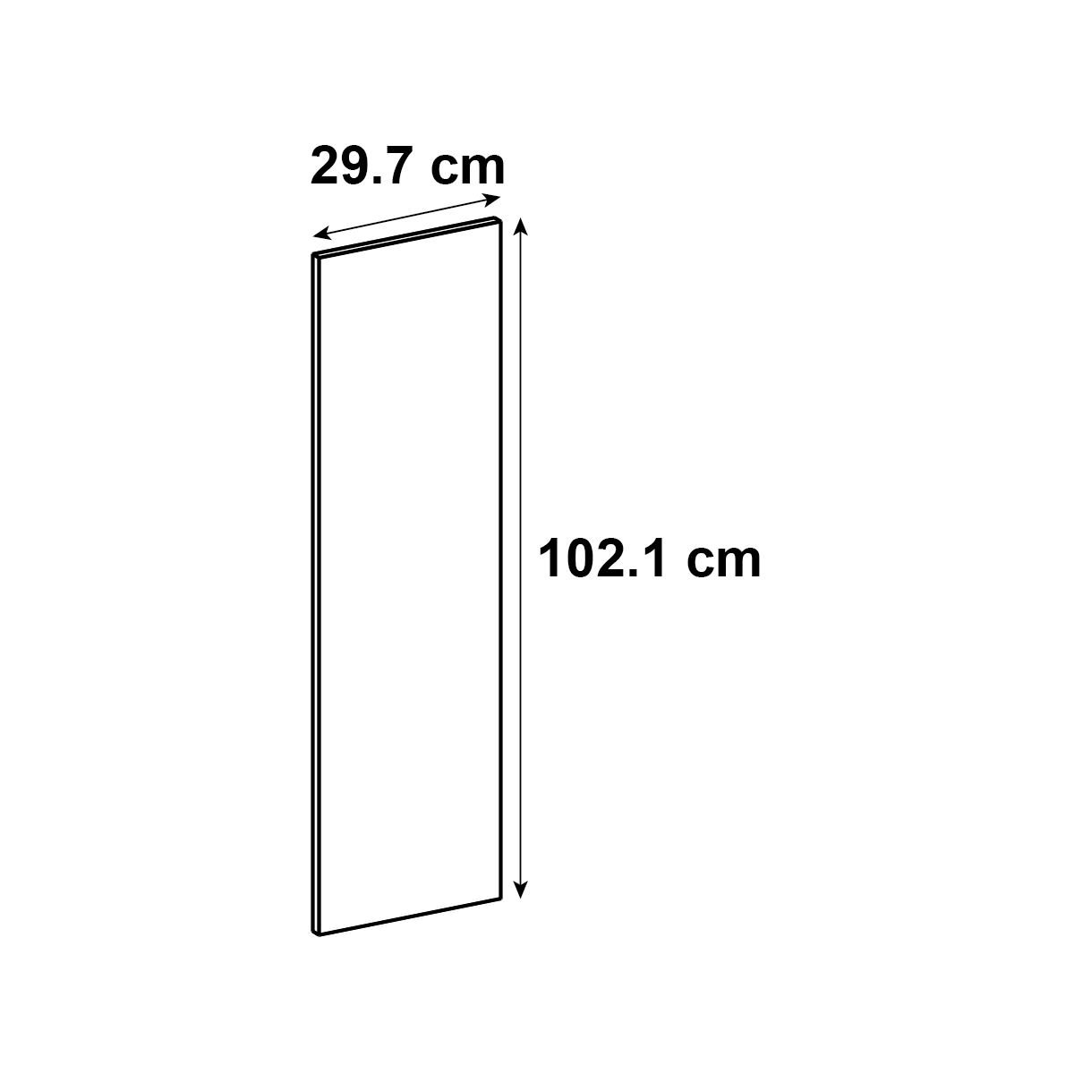 Lot de 2 portes de cuisine DELINIA ID Vienne bleu iceberg mat H.102.1 x l.29.8 c - 6