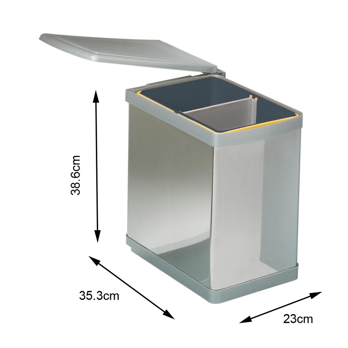 Pattumiera estraibile DELINIA automatico metallizzato/inox 21 L - 3