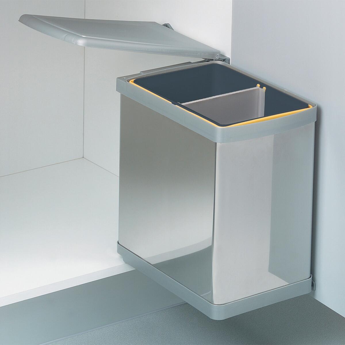 Pattumiera estraibile DELINIA automatico metallizzato/inox 21 L - 2