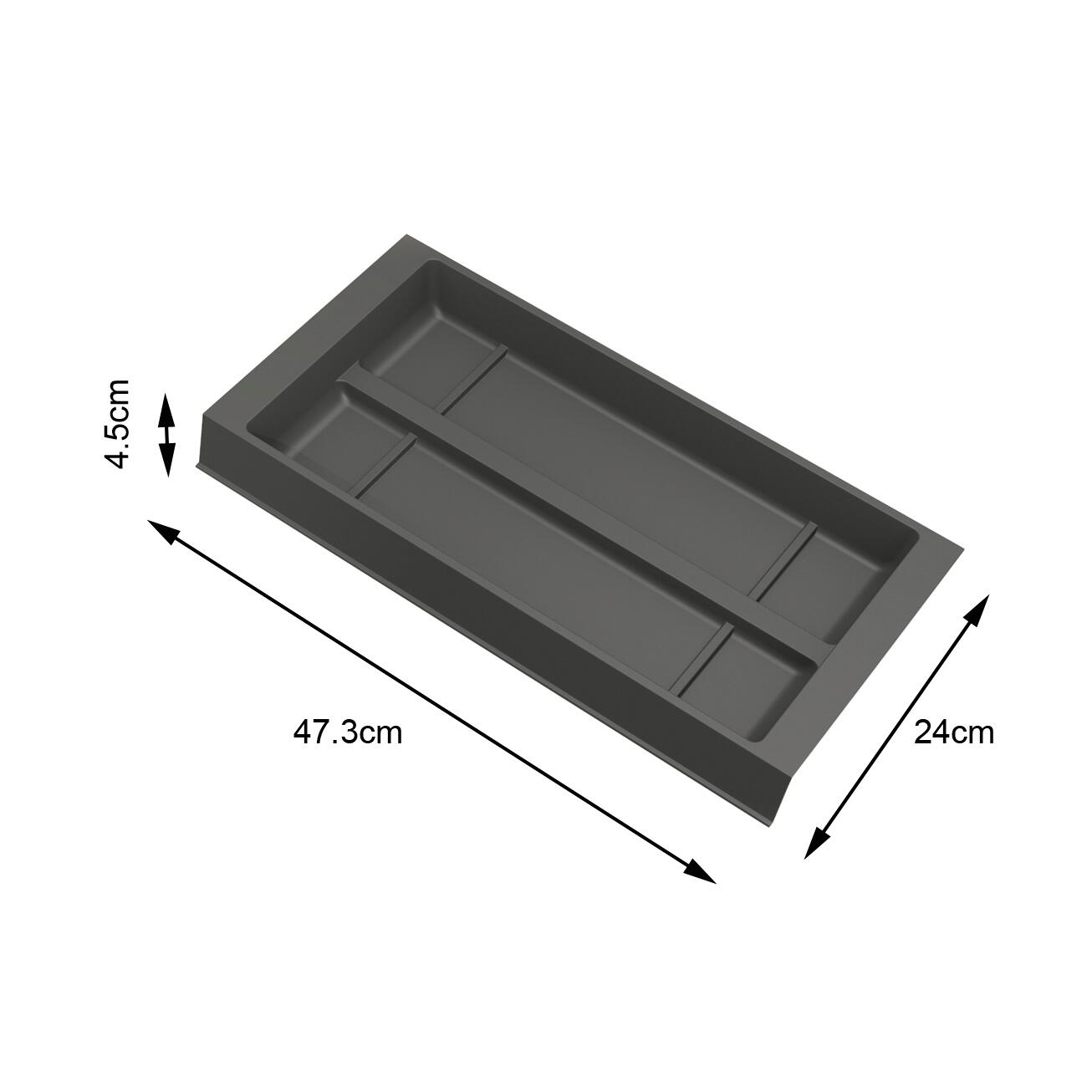 Portaposate Orion universale 2 moduli L 24 x P 24 x H 24 cm grigio - 3