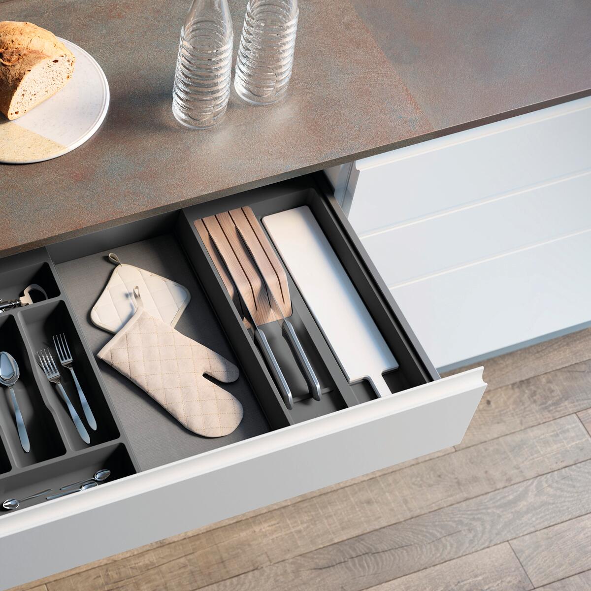 Portaposate Orion universale 2 moduli L 24 x P 24 x H 24 cm grigio - 2