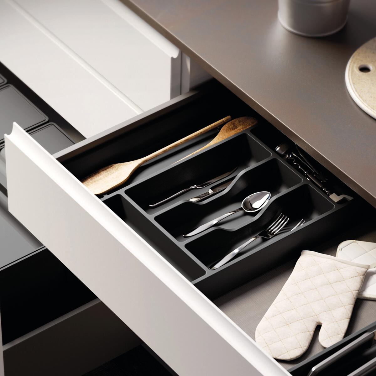 Portaposate universale grande L 37 x P 37 x H 37 cm grigio - 3