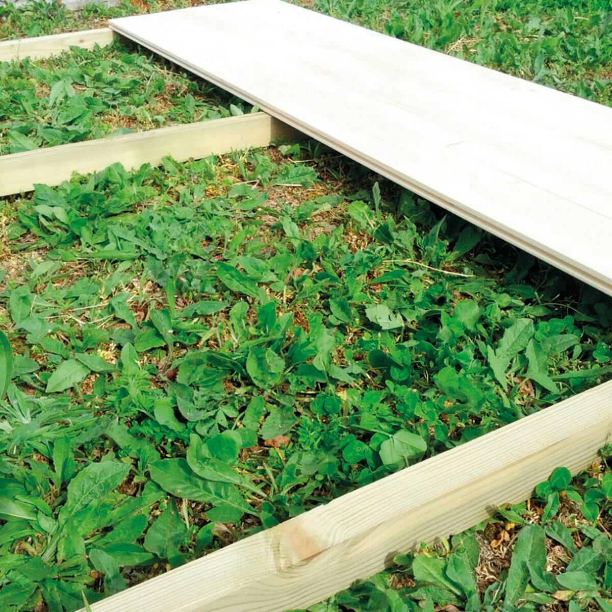 Base per pavimento da esterno in legno L 250 x L 9 x Sp 4 cm - 2