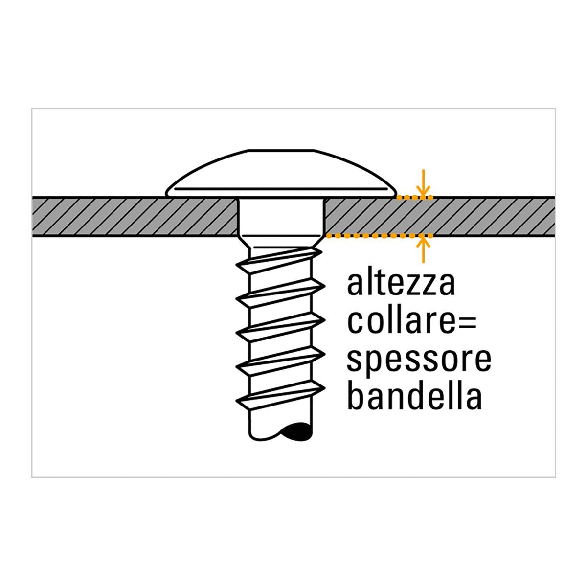 Vite MUSTAD Panelvit® FC testa bombata T30 in acciaio zincato Ø6XL40 mm - 5