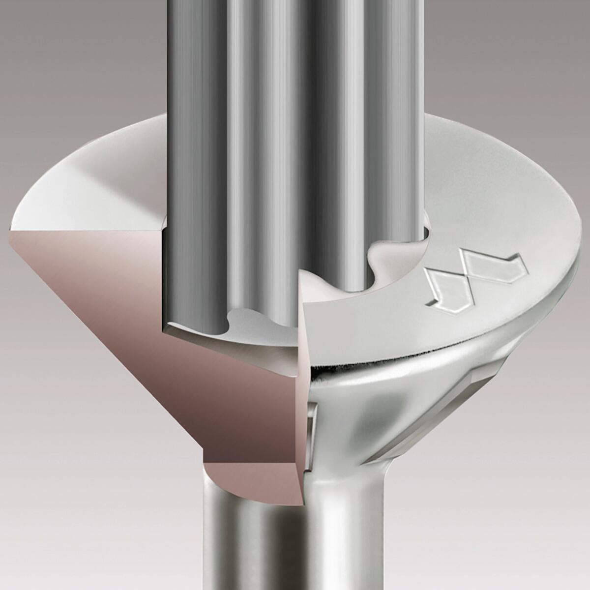 Vite MUSTAD Panelvit® PF TX testa svasata T20 in acciaio zincato ø5XL80 mm, vendita al peso - 3