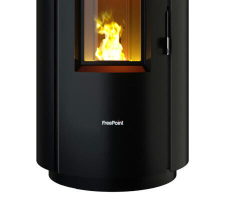 poêle à granulés chrome freepoint noir - 2