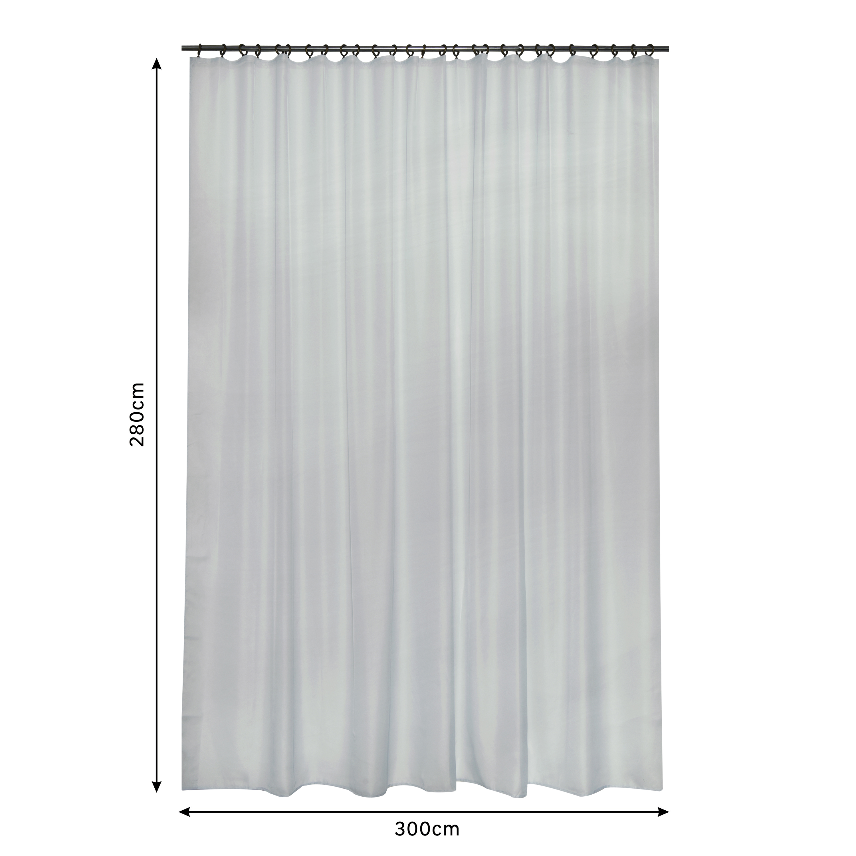 Firana Polyone granit jasnoszara 300 x 280 cm na taśmie INSPIRE - 5