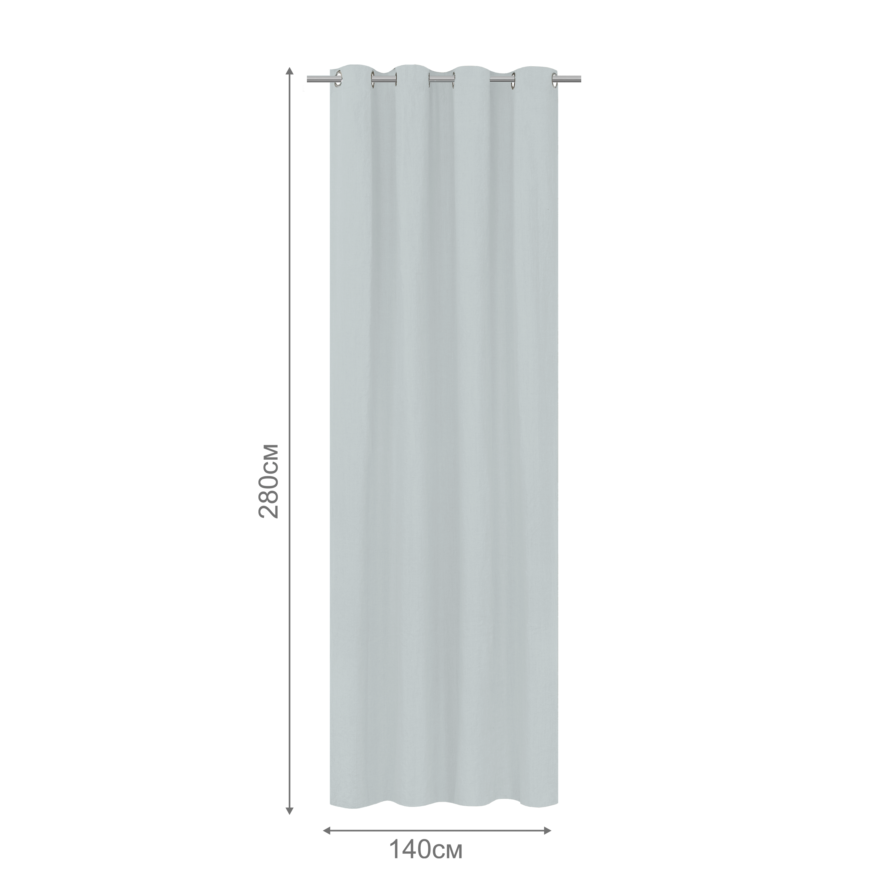 Rideau tamisant, Danae lin, vert H.280 x l.140 cm INSPIRE - 2