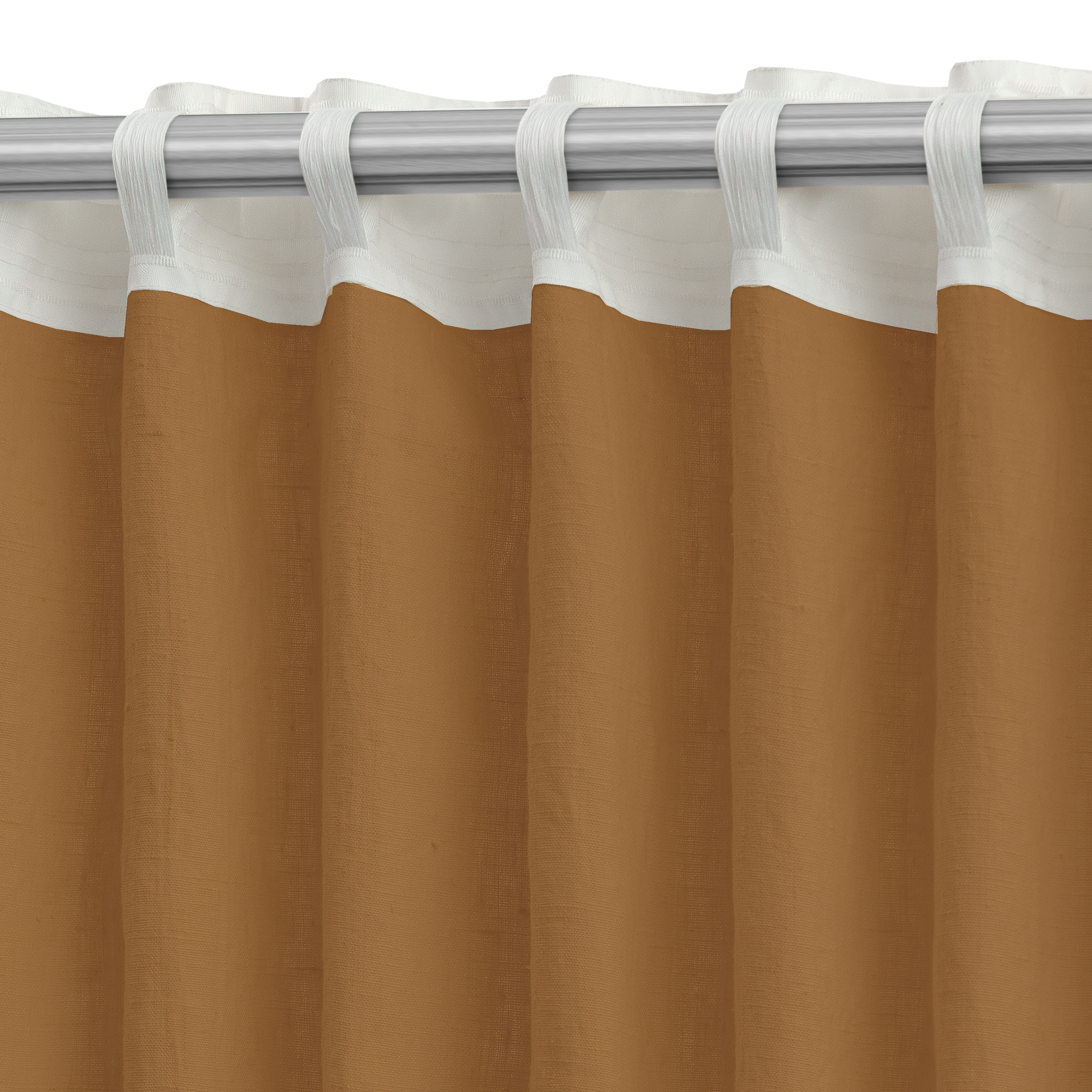 Cortina cinta fruncida, trabillas Danae 100% lino lavado de 140x280cm INSPIRE liso amarillo solemio. Incluye cinta termoadhesiva - 7