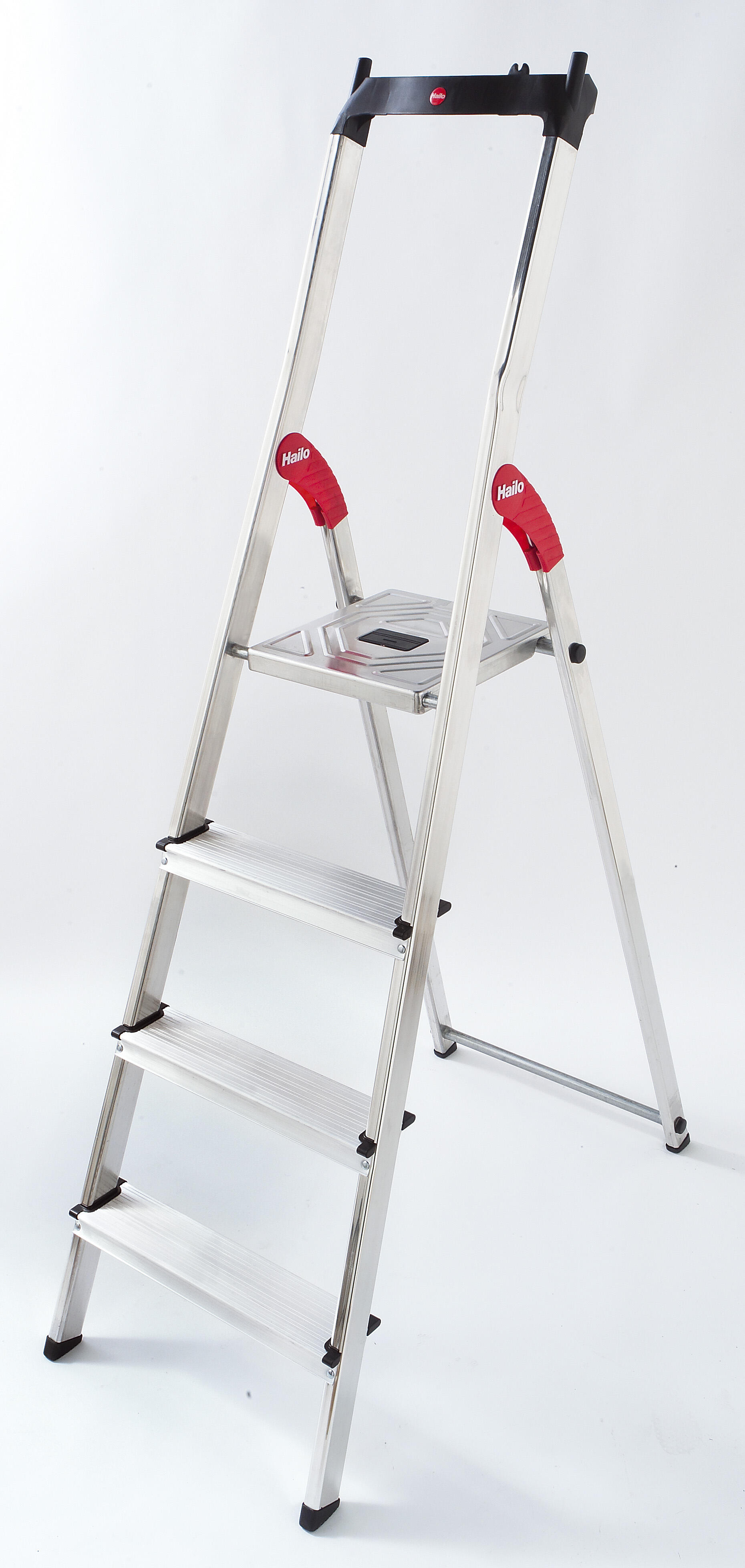 Escabeau aluminium HAILO L60 4 marches avec tablette porte-outils - 8