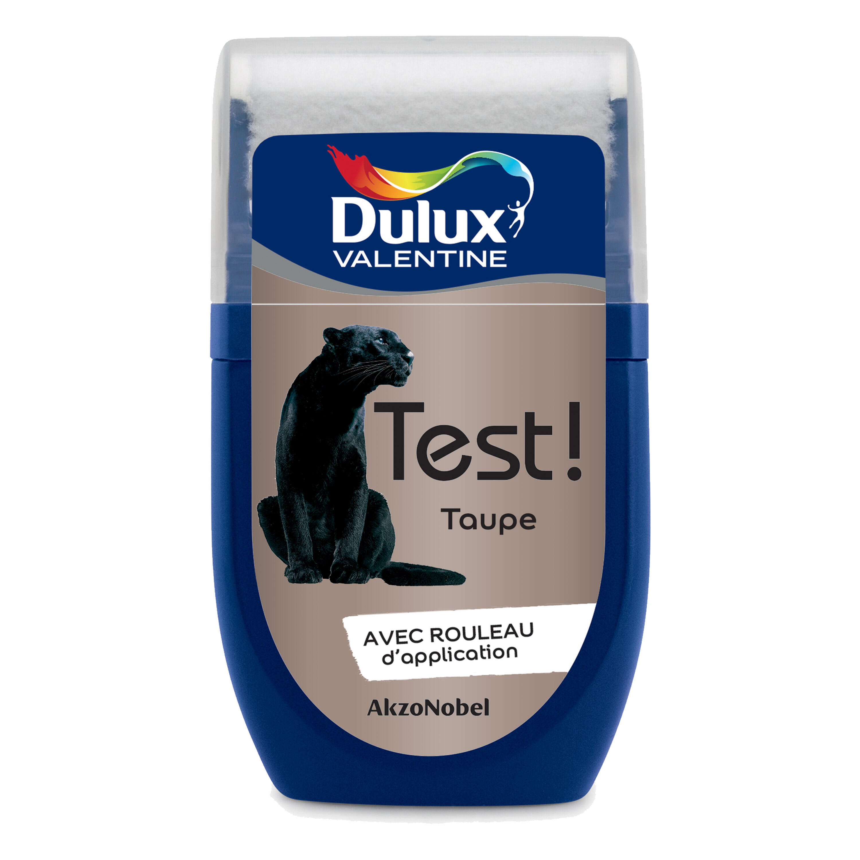 Testeur peinture mur, boiserie taupe satin DULUX VALENTINE Crème de couleur 0.03 - 9