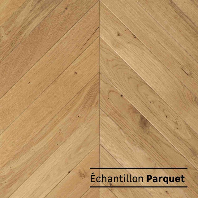 Echantillon Parquet chêne blond vitrifié S point de hongrie BROCELIANDE By