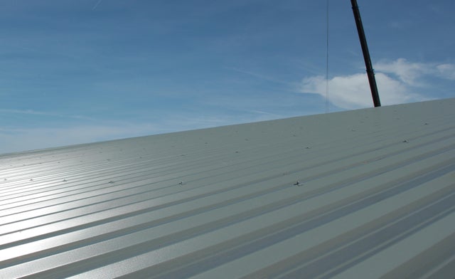 Plaque de couverture, nervuré , gris, l.105 x L.300 cm, H.45 mm, Ep.0.5 mm