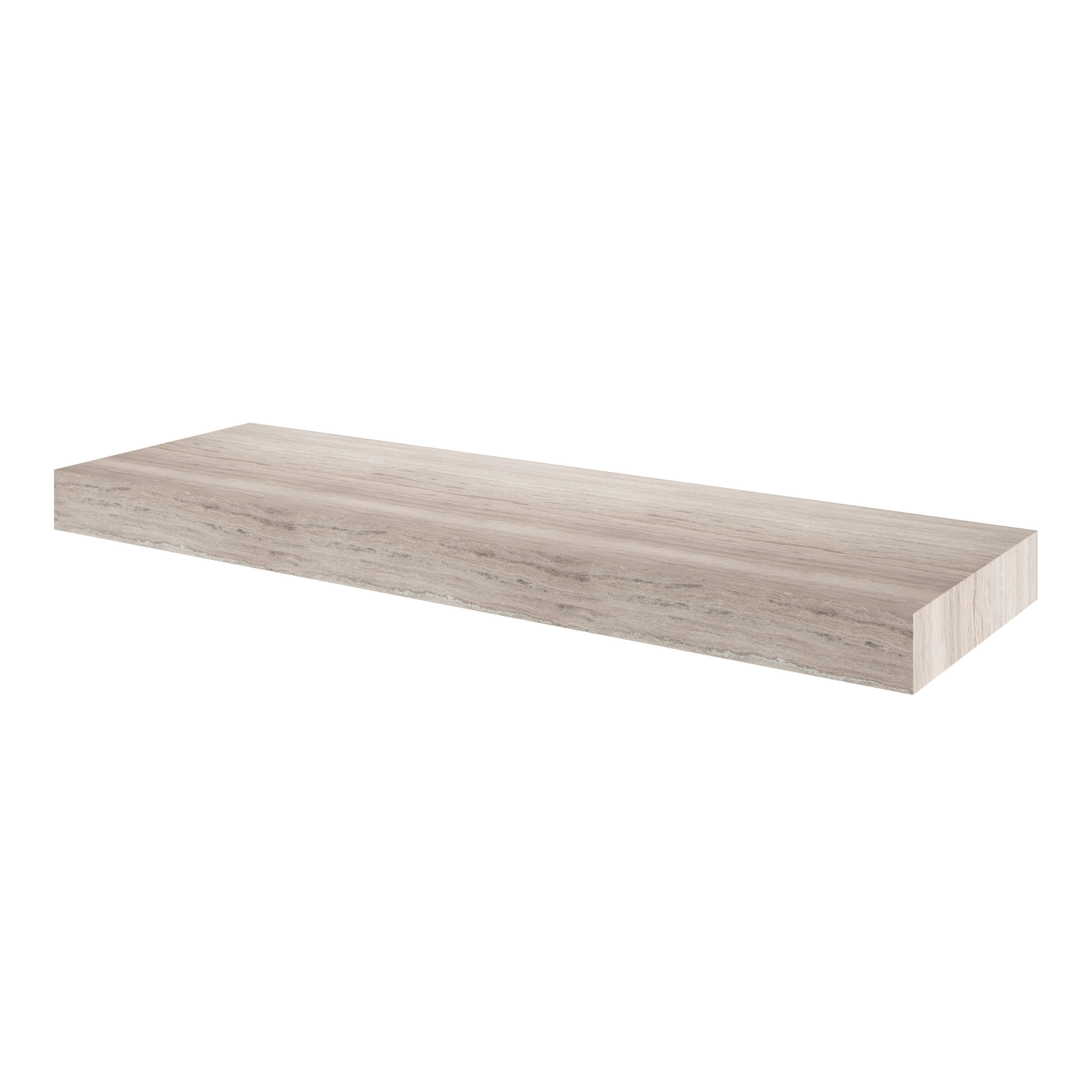 Top per lavabo Neo SENSEA L 151 x H 10 x P 48.5 cm beige stratificato, effetto pietra naturale - 2