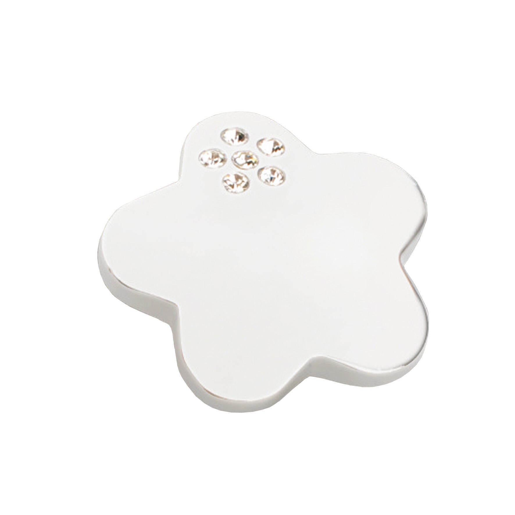 Bouton de meuble Fleur zamak, argent REI H.20 x l.35 x P.35 mm - 3