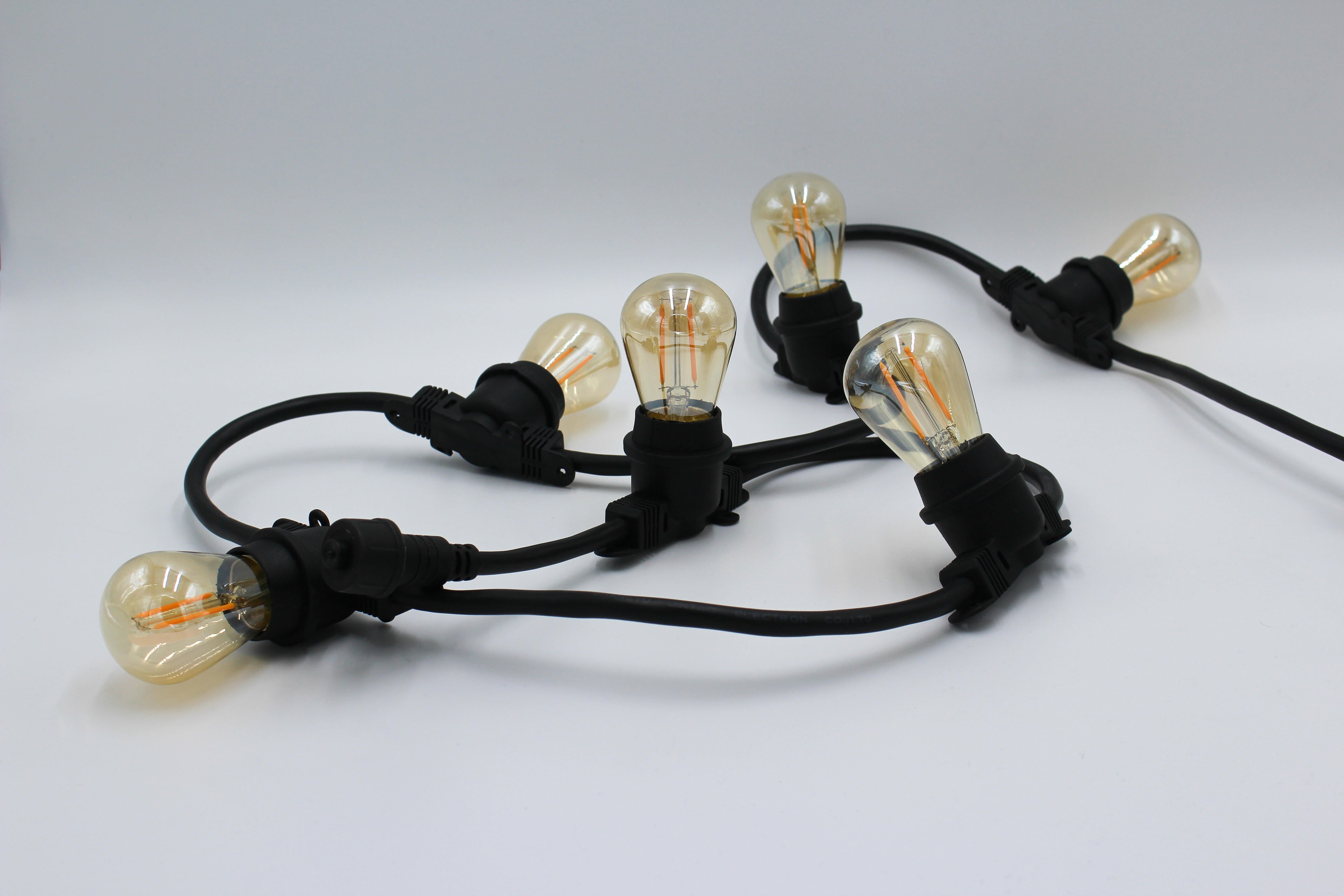 5 ampoules led à filament ambre edison E27 300Lm = 30W blanc très chaud, LUMISKY - 2