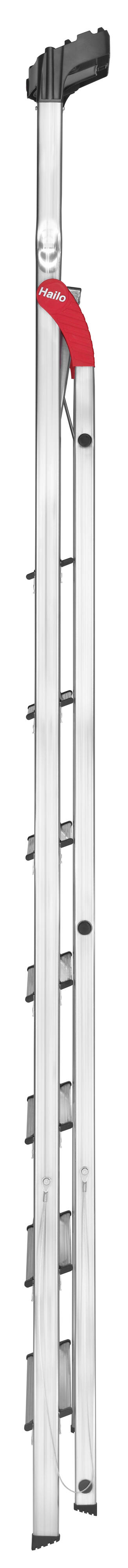 Escabeau aluminium HAILO L60 8 marches avec tablette porte-outils - 2