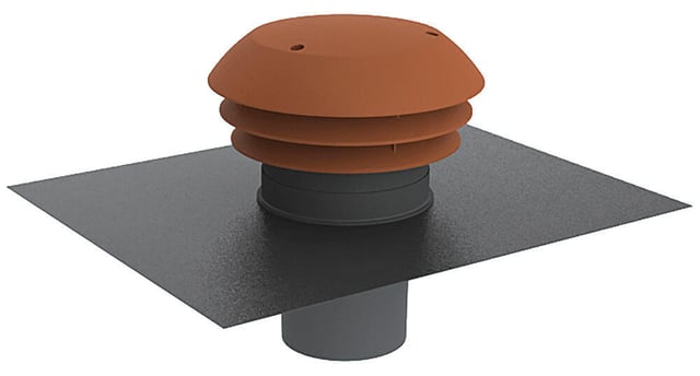 Chapeau de toiture tuile PVC EQUATION, Diam.125 mm