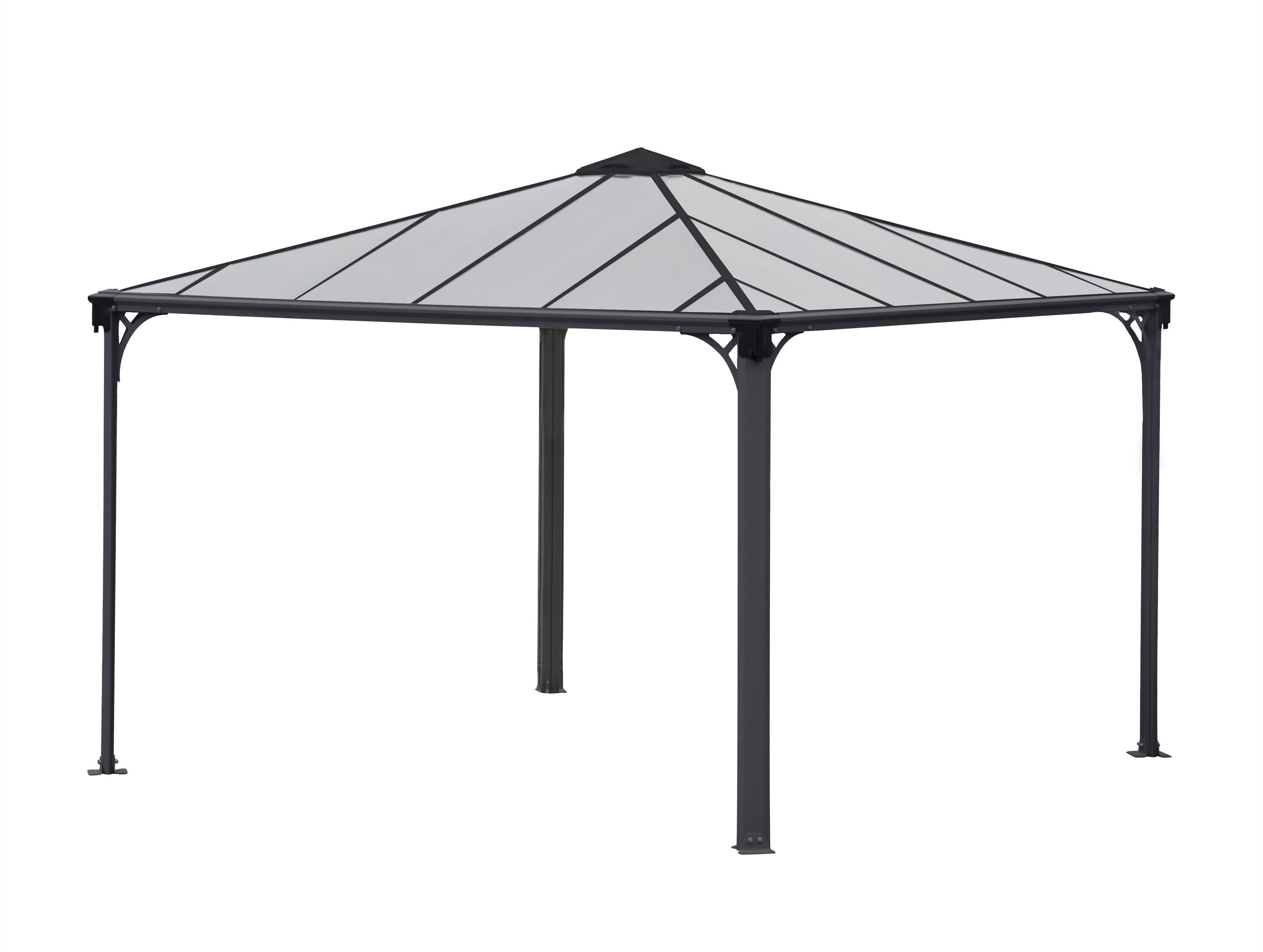 Tonnelle autoportante Palermo 3600 CANOPIA BY PALRAM alu gris anthracite, 13 m² - 2