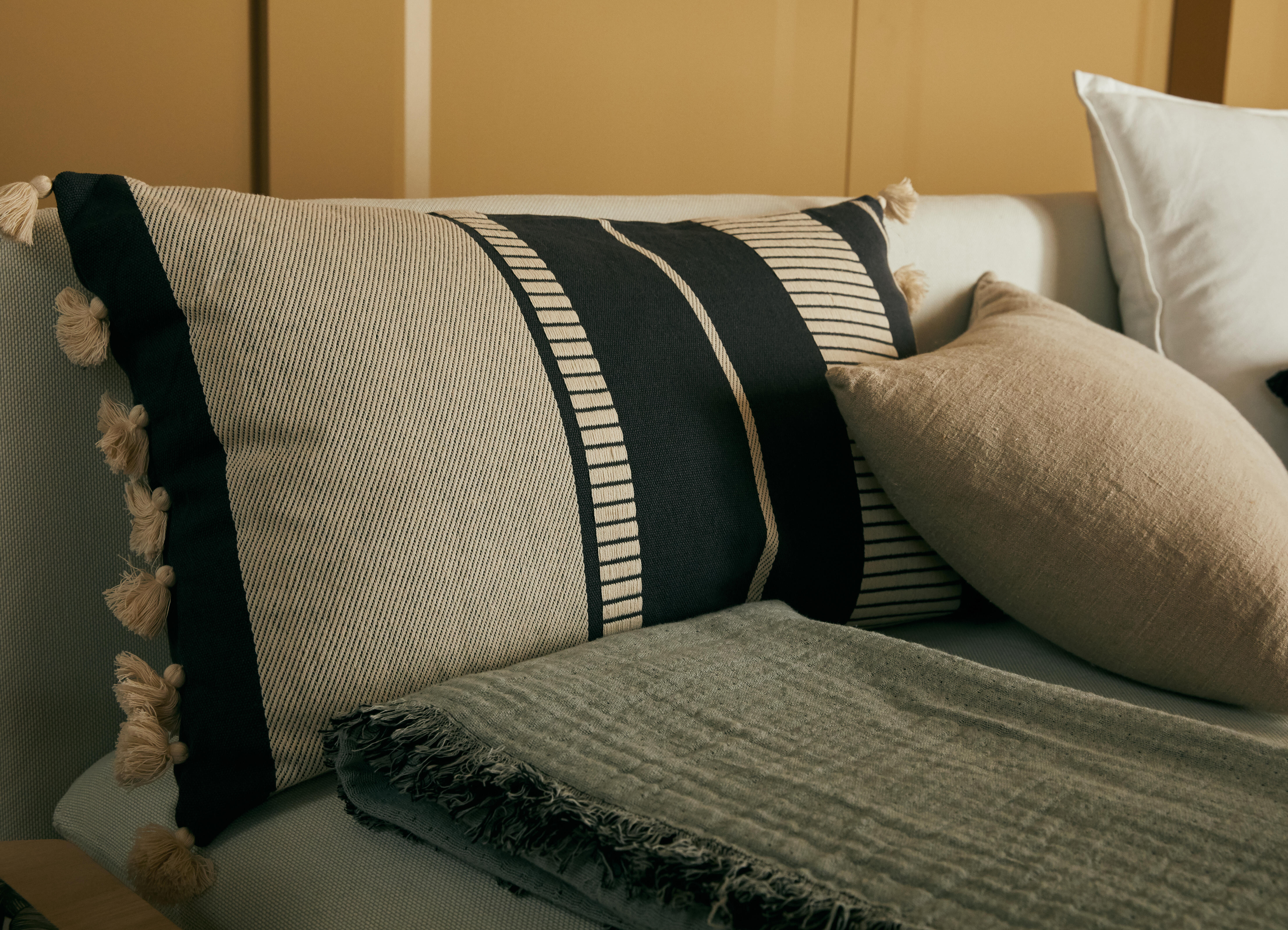 Coussin Casimir, noir / blanc l.40 x L.70 cm INSPIRE - 8