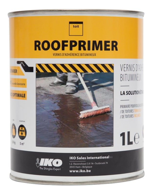 Primaire d'accrochage IKO Roofprimer 1 l noir