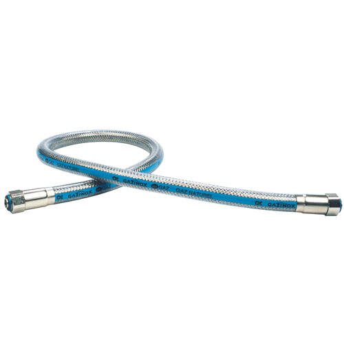 Flexible Gaz Inox 1m - Raccordement Visser - Validité Illimitée - Gaz Naturel/Gaz Ville - COMAP
