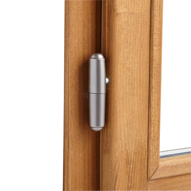 Cache paumelle coloris inox pour fenêtres PVC