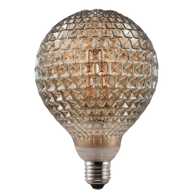 Ampoule décorative filament led ambre globe 125 mm E27 130 Lm =15 W blanc chaud