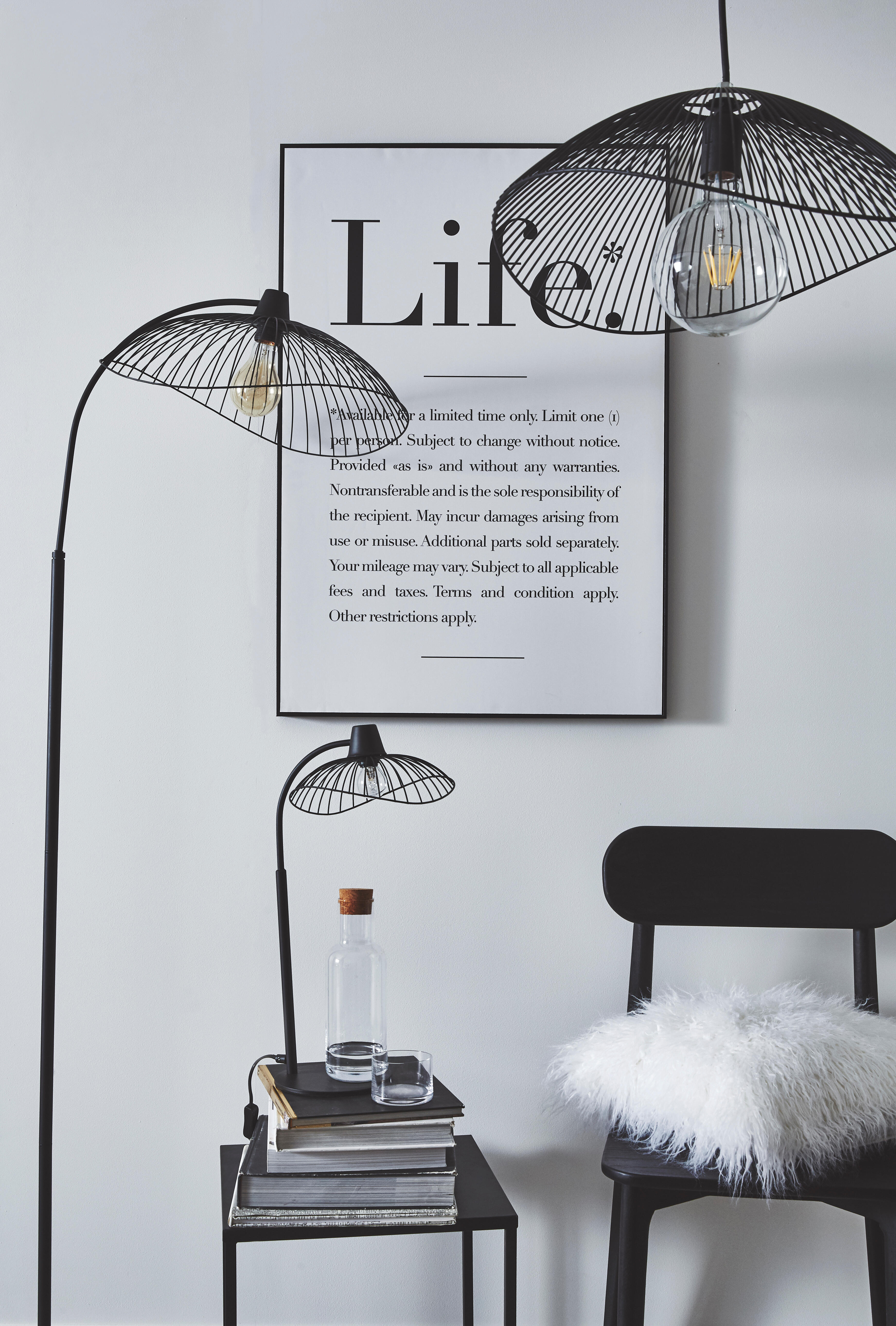 Lampadaire Kasteli, acier, noir,  H.175 cm, E27 - 2