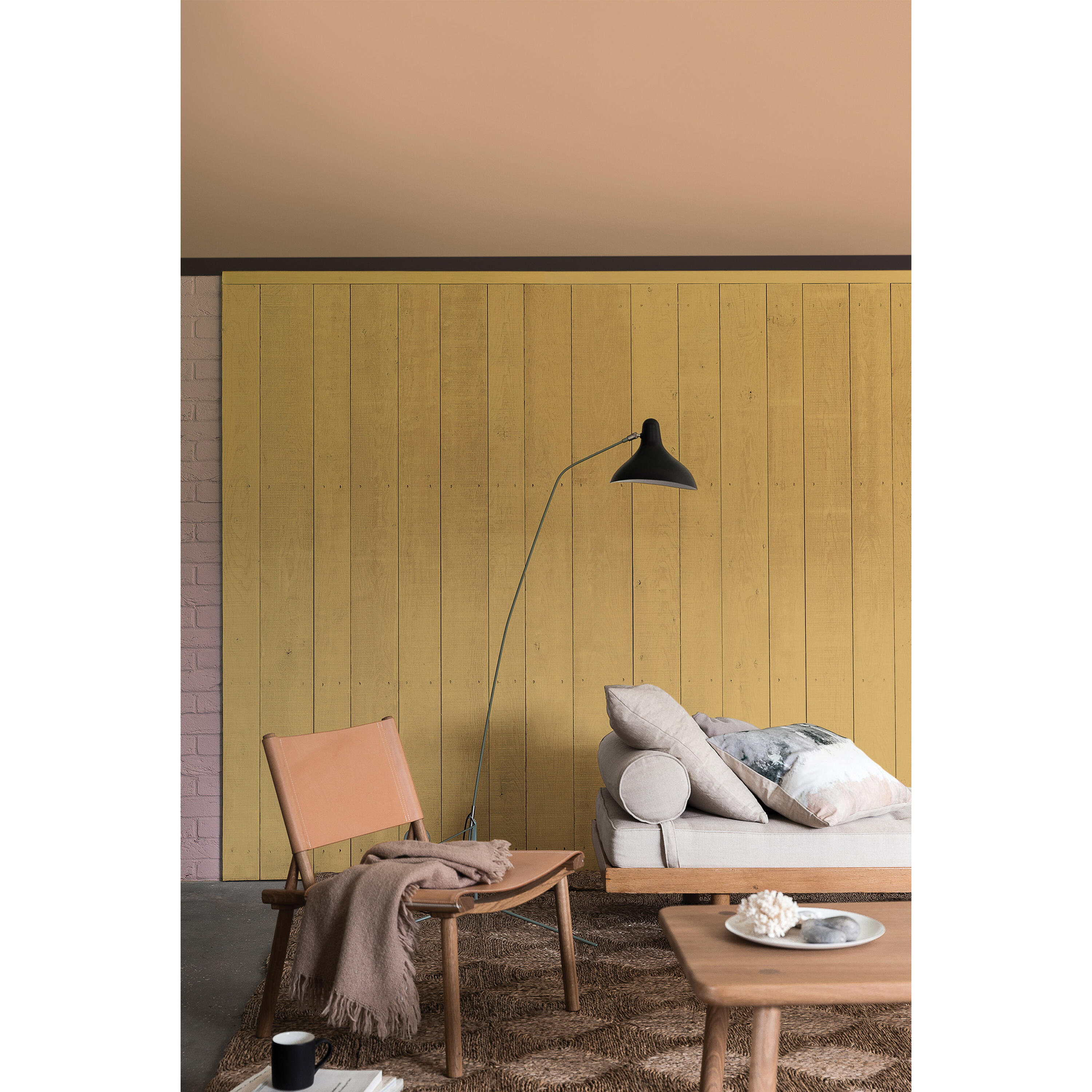 Peinture mur, boiserie Crème de couleur DULUX VALENTINE cuivre rose satin 0.5 l - 4
