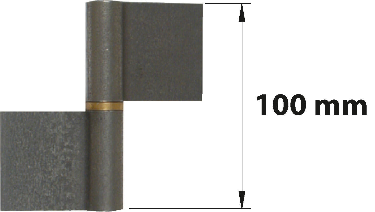 Paumelle de grille à souder acier brut, H.100 x L.90 x P.16 mm AFBAT - 2