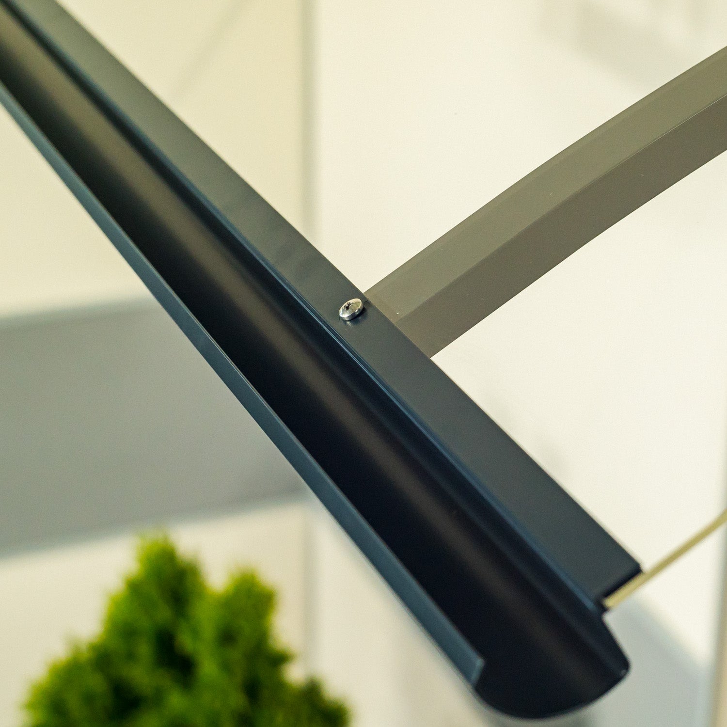 Auvent de porte d'entrée alu anthracite Olor, l.120 x H.28 x P.85 cm  - 7