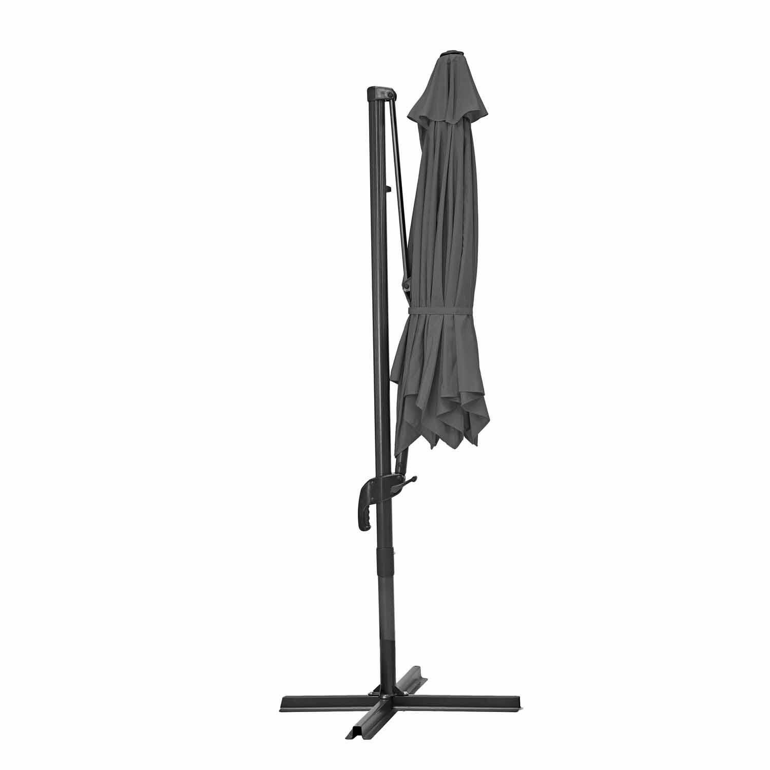 Parasol déporté hexagonal anthracite Avea NATERIAL L.292 x l.292 cm - 4