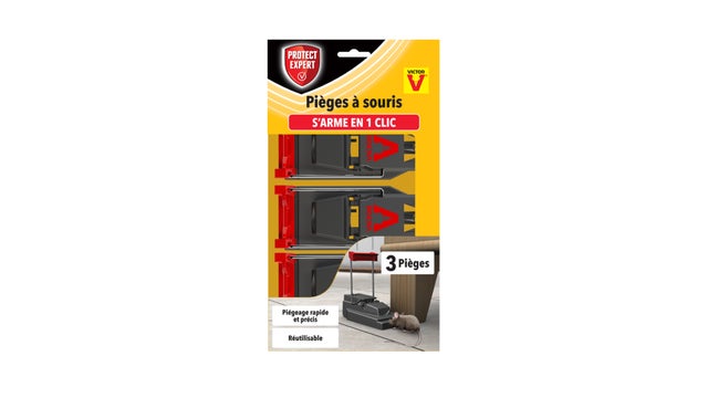 Lot de 3 pièges antisouris plastique PROTECT EXPERT