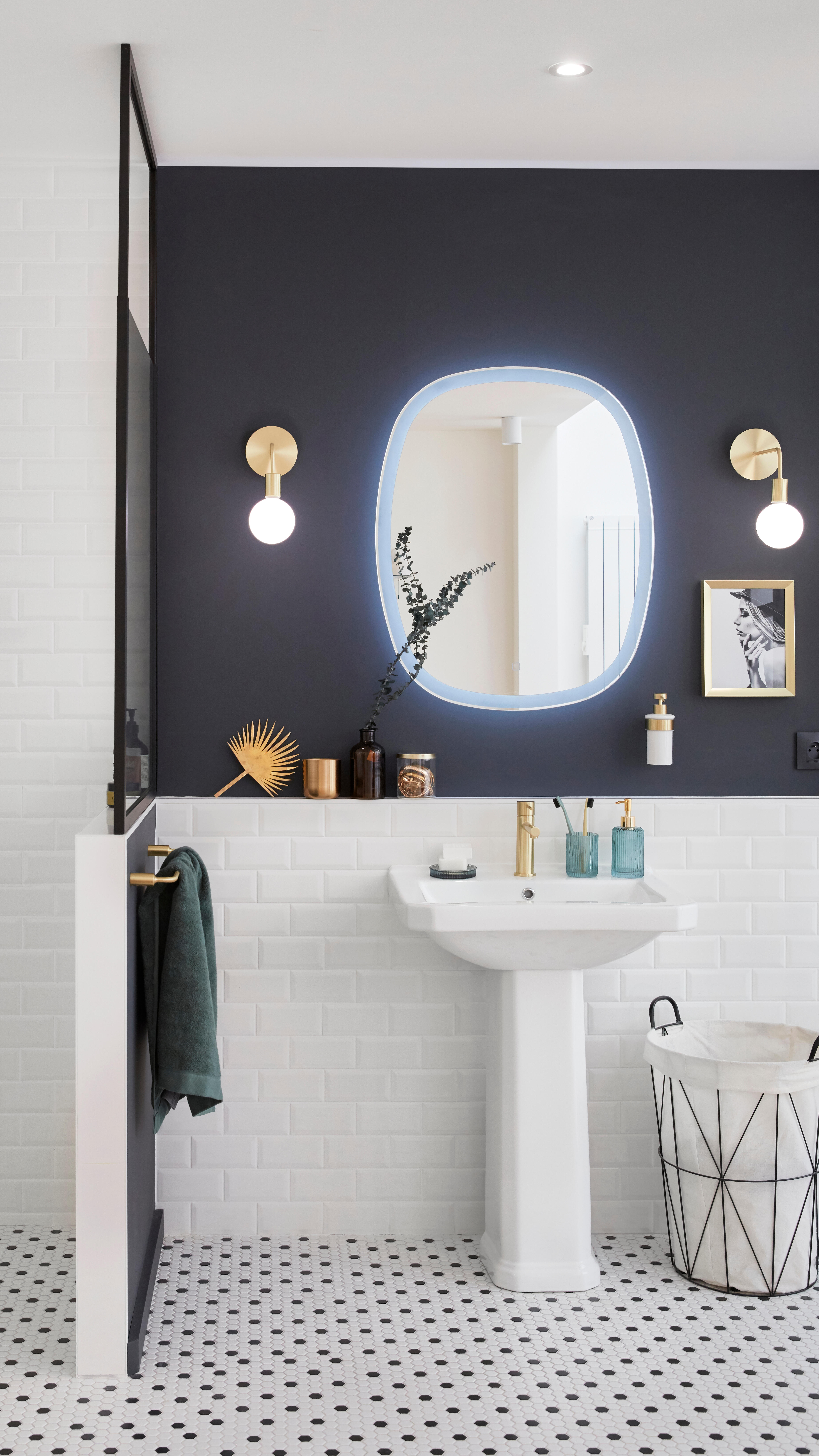 Pare-muret fixe transparent noir, H.110 x l.120 cm Unik - 9