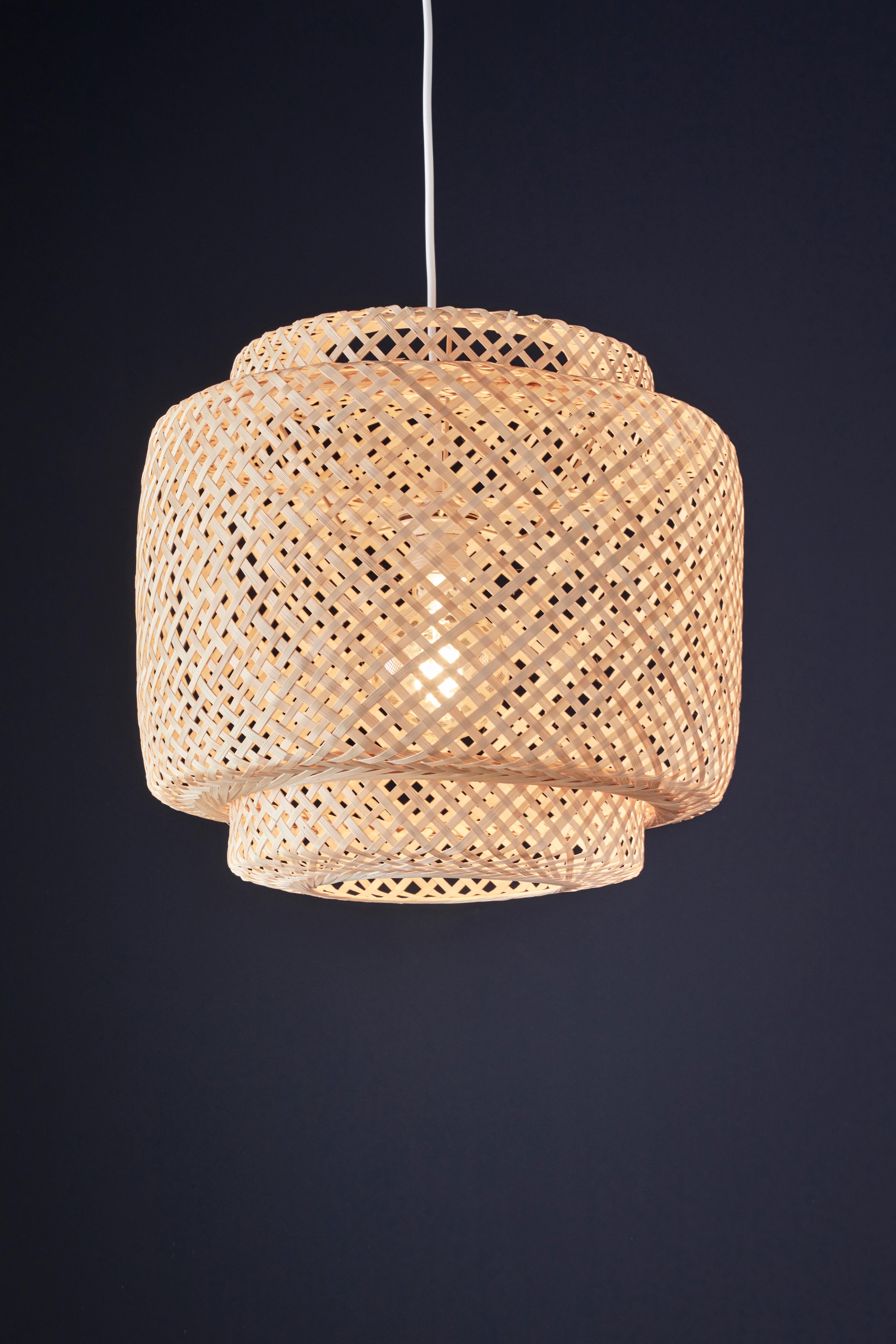 Suspension Doramu bambou, beige, Diam.40 cm, E27 - 7