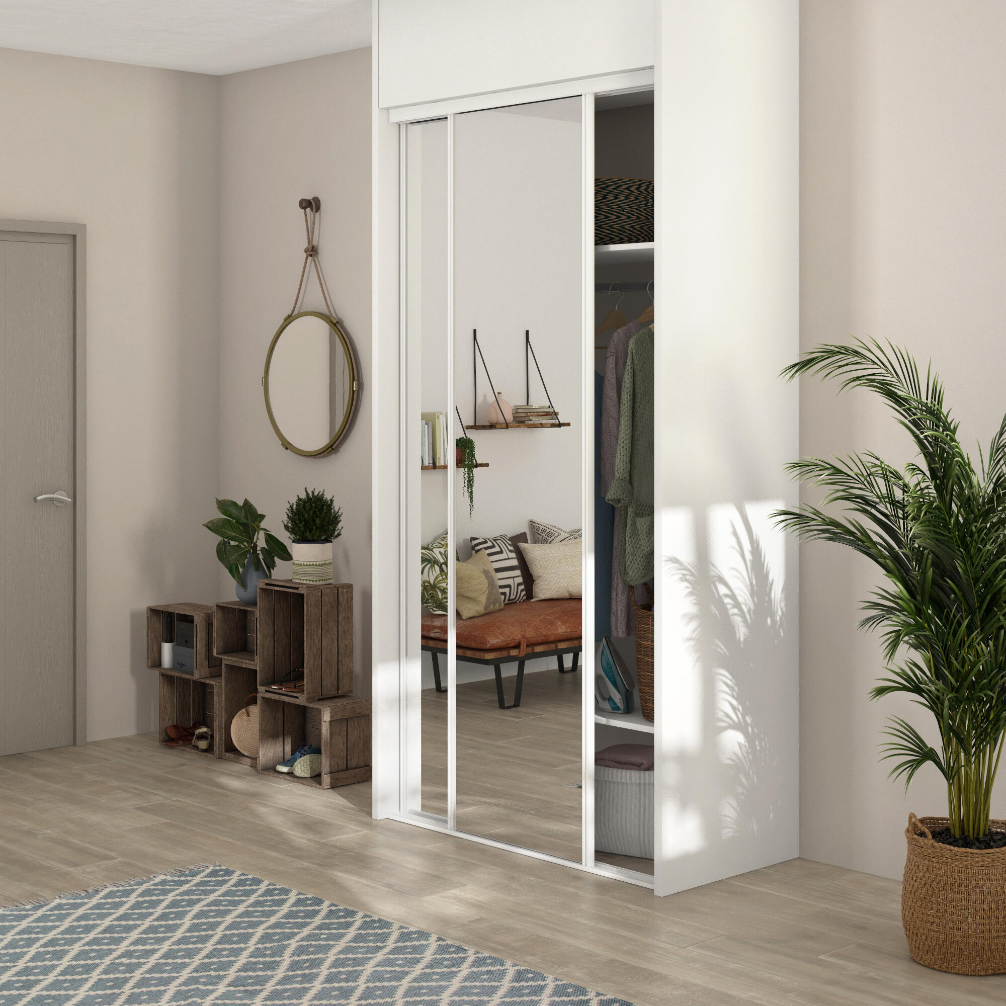 Lot de rails SPACEO blanc L.130 cm - 2