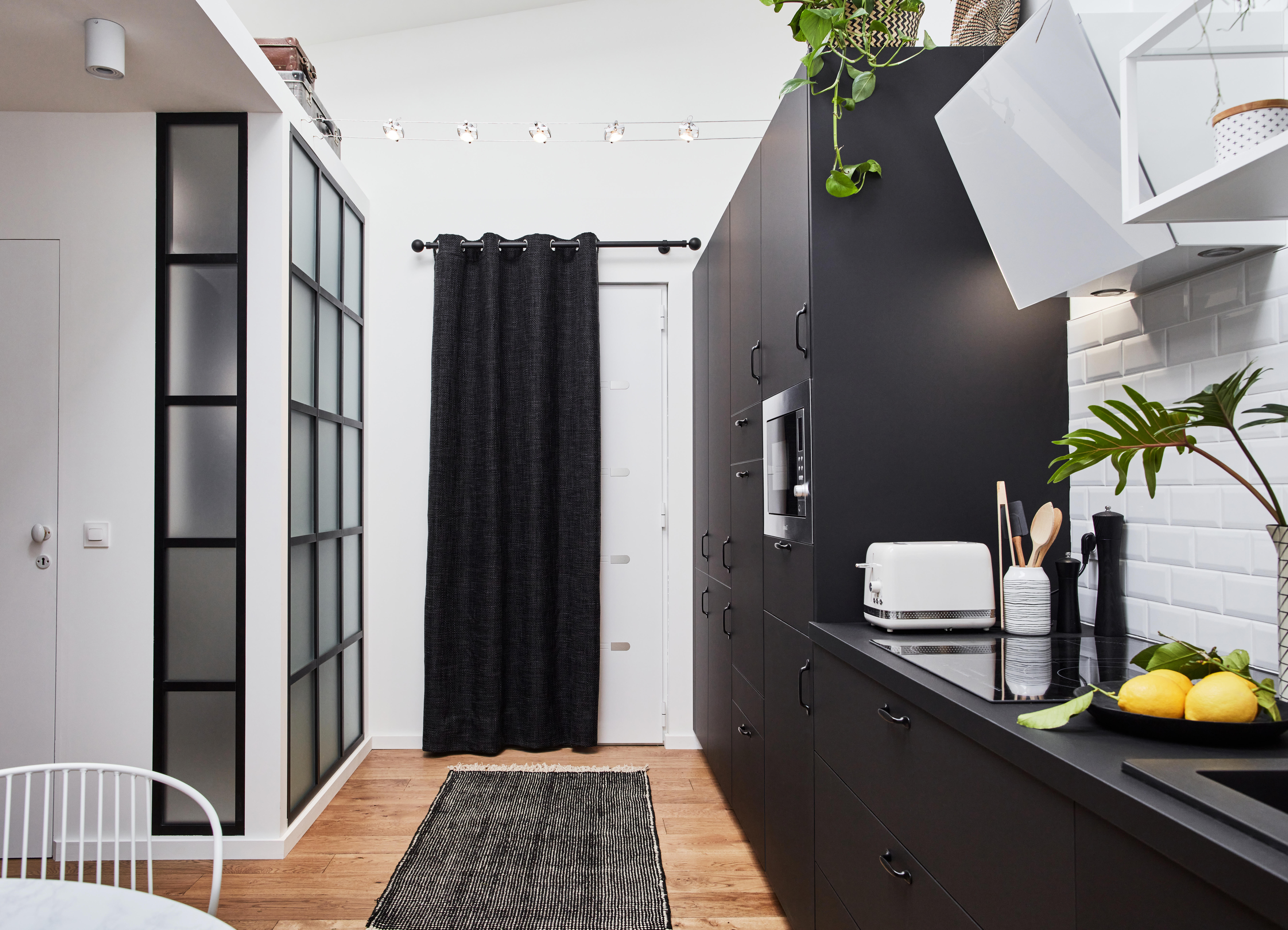 2 poignées de meuble, zamak noir, entraxe 96 mm - 3