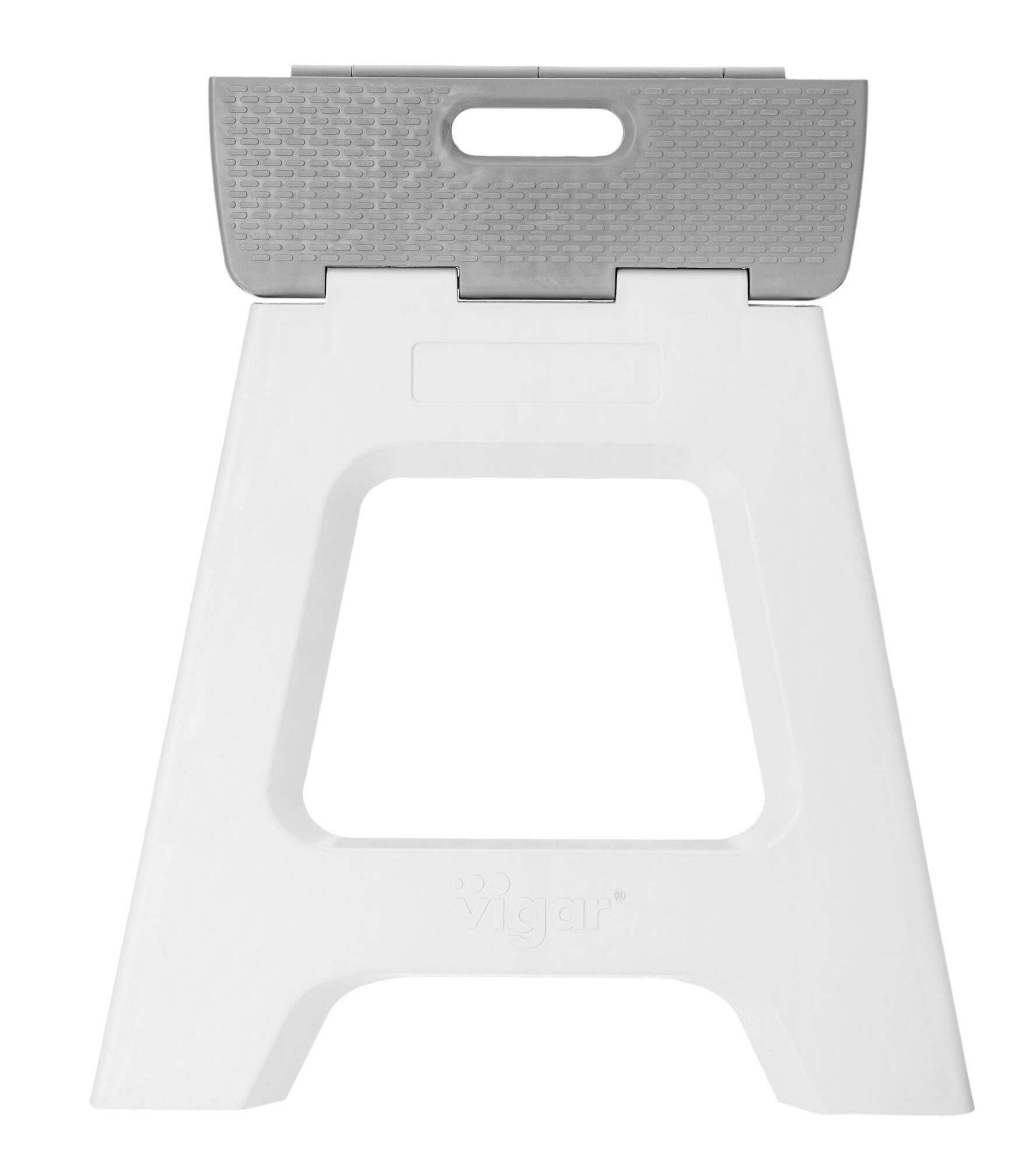 Tabouret pliant polypropylène CASA VIGAR Marchepied pliable 40cm 1 marche gris H