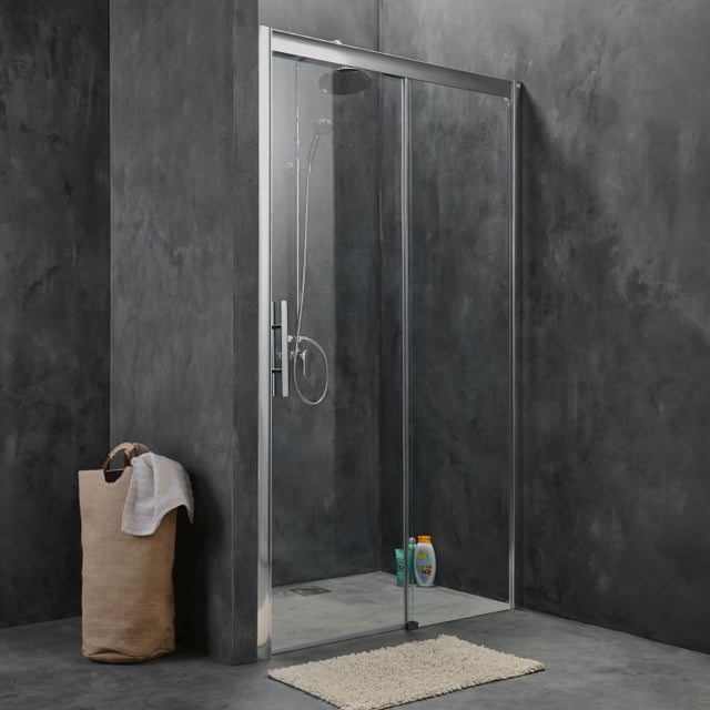Porte de douche coulissante produit sans finition 120 cm, Adena