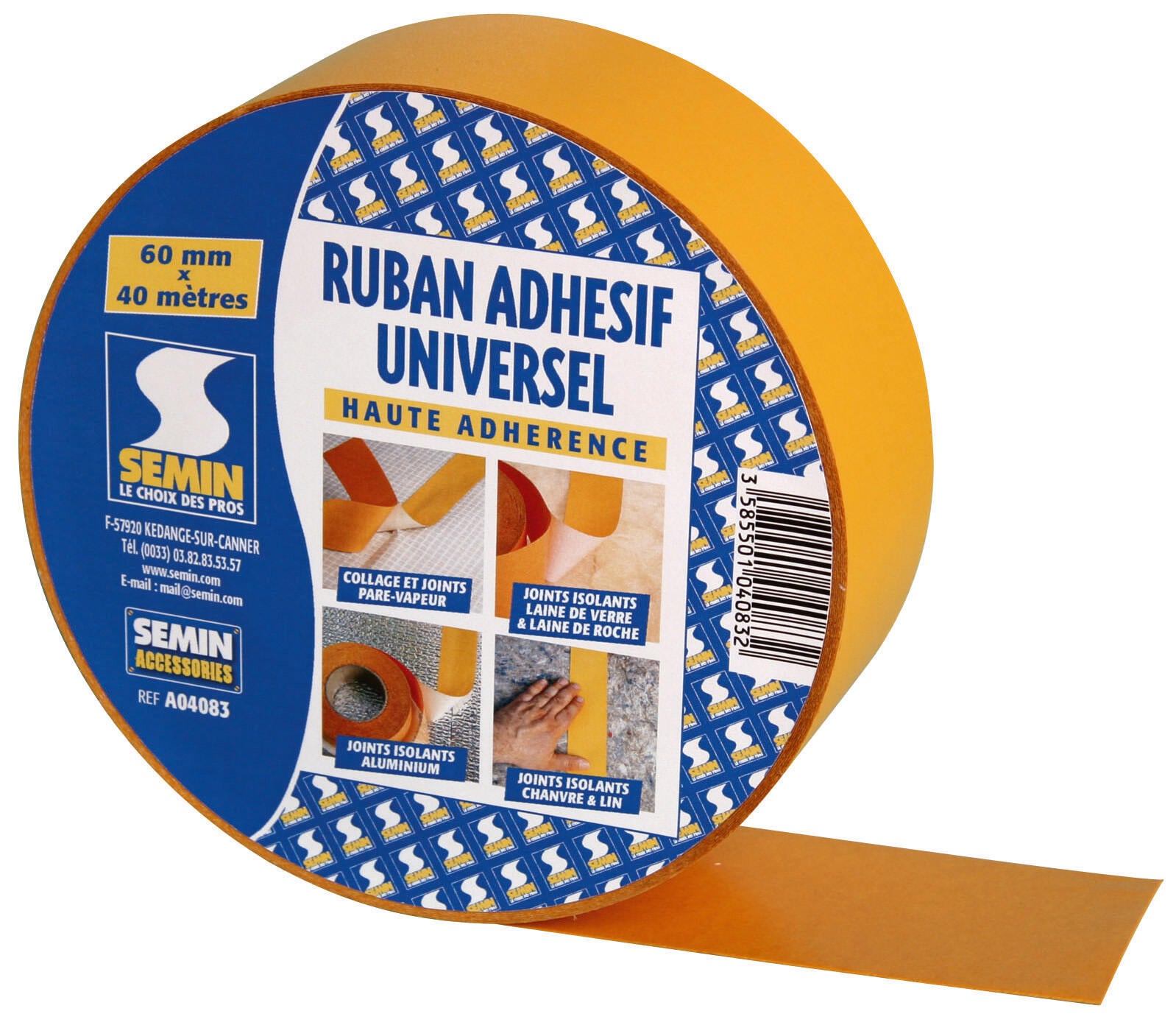 Ruban adhésif universel haute adhérence, pare vapeur, SEMIN, 60 cm x 40 — free download