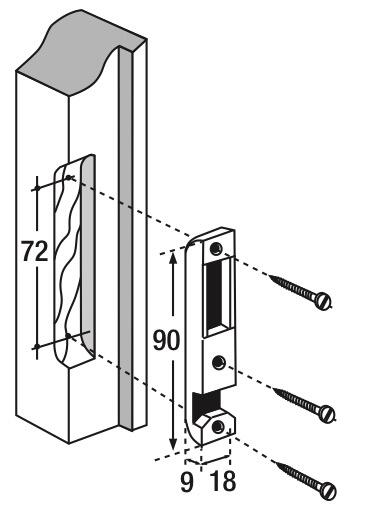 Gâche centrage droite / gauche pour serrures multipoint encastrées, THIRARD - 2