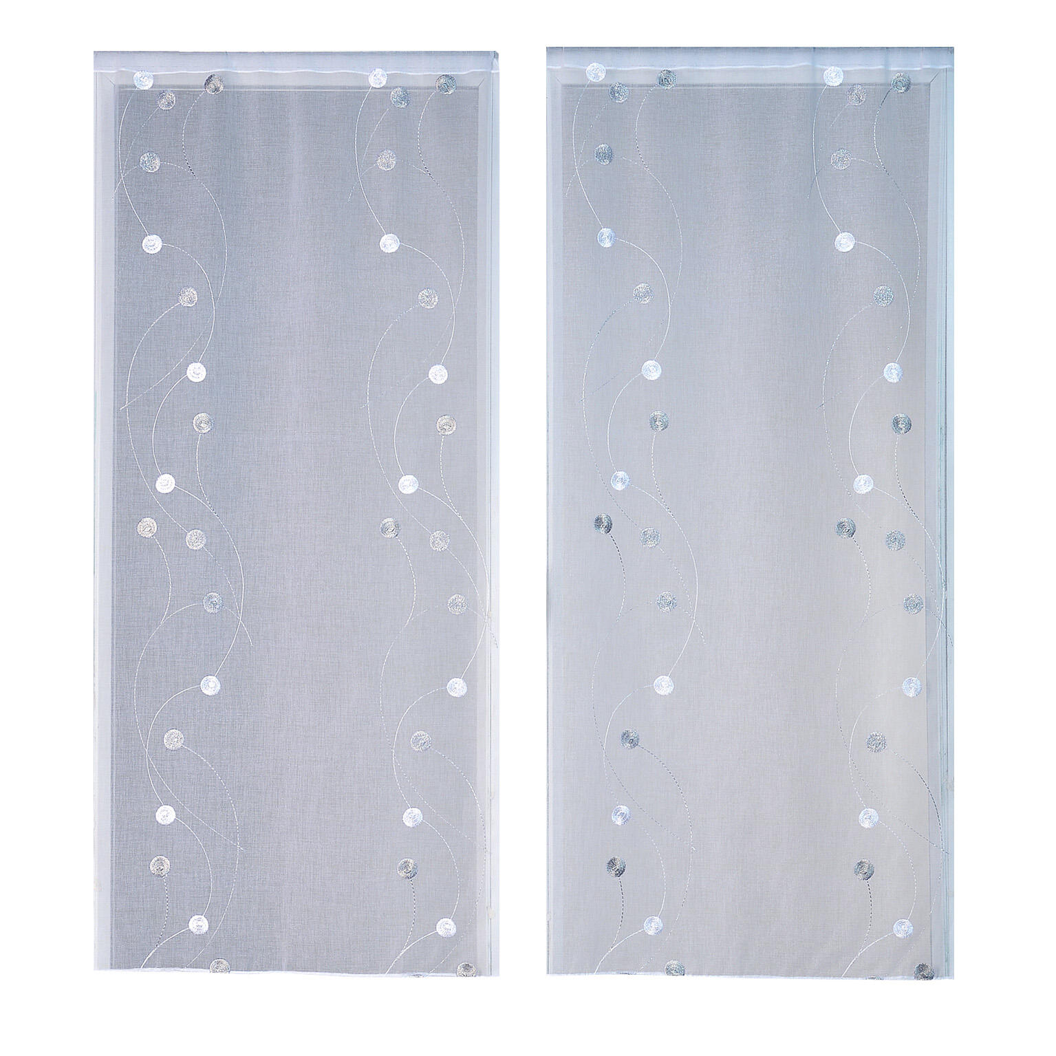 Vitrage tamisant, Orion, gris H.120 x l.60 cm - 5